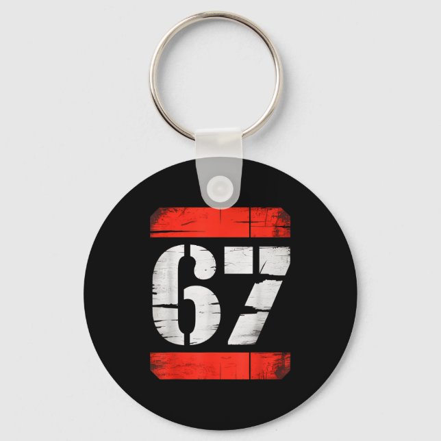 67 Meme Gen Alpha Six Seven 6 7 Boys Tweens Kids  Keychain (Front)