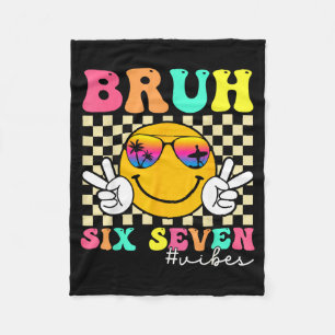 67 Meme Gen Alpha Slang 6 7 Six Seven Bruh Funny B Fleece Blanket