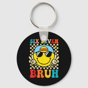 67 Meme Gen Alpha Slang 6 7 Six Seven Bruh Funny Keychain