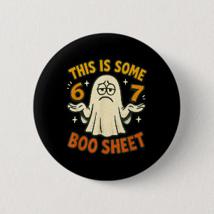 67 Meme Halloween Costume 6 7 Funny Boo Sheet Six  2 Inch Round Button