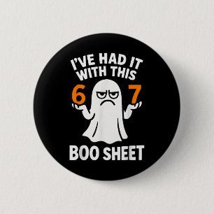 67 Meme Halloween Costume 6 7 Funny Boo Sheet Six 2 Inch Round Button