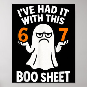67 Meme Halloween Costume 6 7 Funny Boo Sheet Six Poster