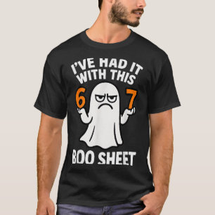 67 Meme Halloween Costume 6 7 Funny Boo Sheet Six  T-Shirt