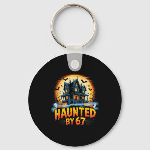 67 Meme Halloween Costume Haunted By 6-7 Brainrot  Keychain