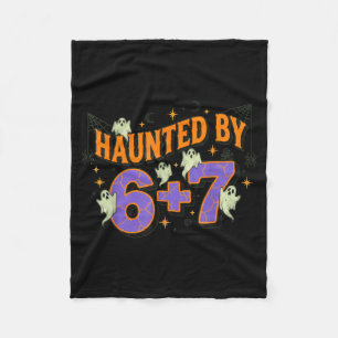 67 Meme Halloween Costume Haunted By 6-7  Fleece Blanket