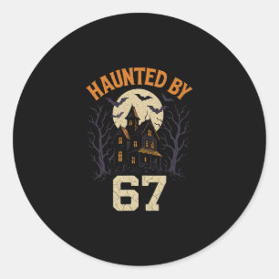 67 Meme Halloween Costume Haunted Classic Round Sticker