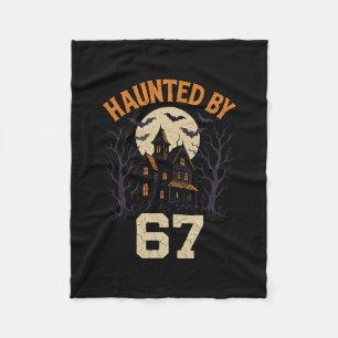 67 Meme Halloween Costume Haunted  Fleece Blanket