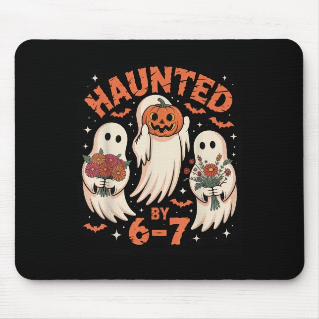 67 Meme Halloween Haunted  Mouse Pad (Front)
