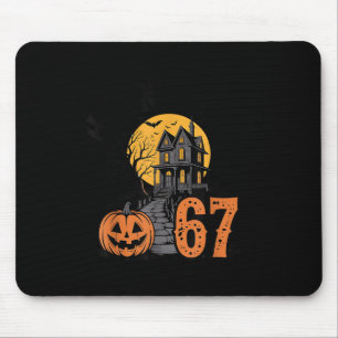 67 Meme Halloween Haunted Soky - Six Seven Gen Alp Mouse Pad