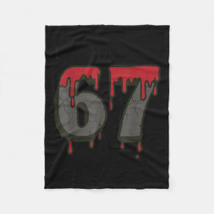 67 Meme Halloween Haunted Spooky - Six Seven Gen A Fleece Blanket