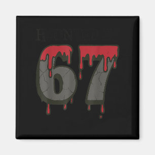 67 Meme Halloween Haunted Spooky - Six Seven Gen A Magnet
