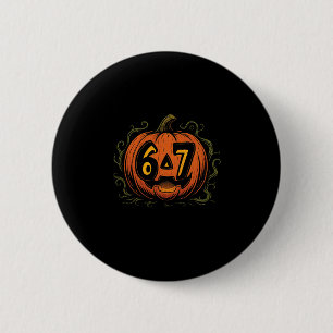 67 Meme Halloween Pumpkin - Six Seven Gen Alpha Z 2 Inch Round Button