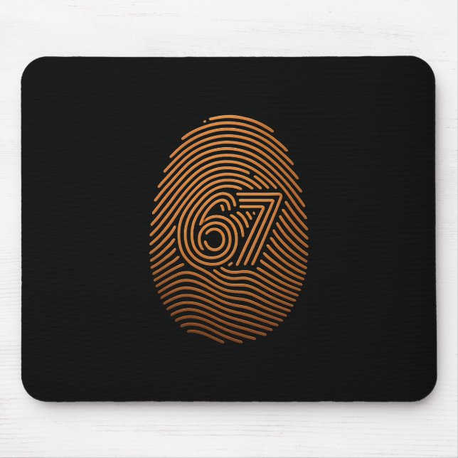 67 Meme Hidden Fingerprint Gen Z Alpha 6 7 1  Mouse Pad (Front)