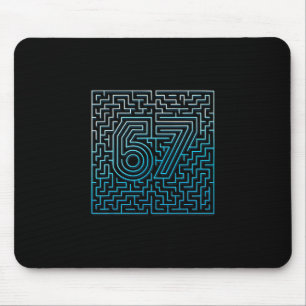 67 Meme Hidden Maze Gen Z Alpha 6 7 Mouse Pad
