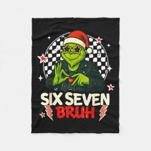 67 Meme Humor 6-7 Funny Six Seven Christmas  Fleece Blanket