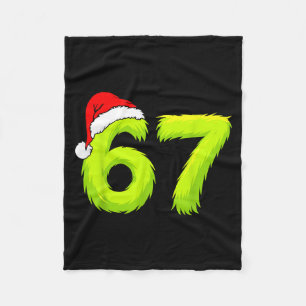 67 Meme Humor 6-7 Funny Six Seven Christmas  Fleece Blanket