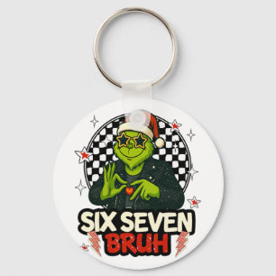 67 Meme Humor 6-7 Funny Six Seven Christmas Keychain