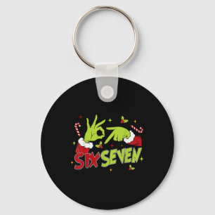 67 Meme Humor 6-7 Funny Six Seven Christmas  Keychain