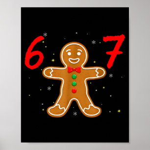 67 Meme Humor 6-7 Funny Six Seven Christmas Poster