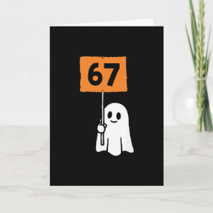 67 Meme Humor 6-7 Funny Six Seven Halloween  Card