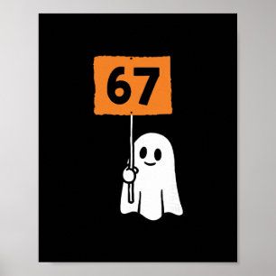 67 Meme Humor 6-7 Funny Six Seven Halloween  Poster