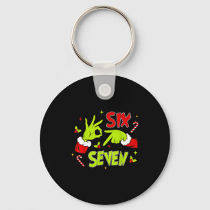 67 Meme Humor 6-7 Funny Xmas Six Seven Christmas  Keychain
