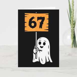 67 Meme Humor 6-7 Six Seven Halloween Card