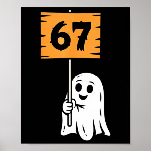 67 Meme Humor 6-7 Six Seven Halloween Poster