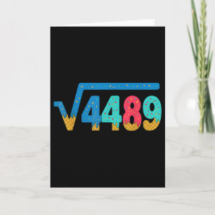 67 Meme Ice Cream Drip Square Root 4489 Slang Math Card