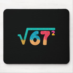 67 Meme Ice Cream Drip Square Root 67² Slang Math  Mouse Pad