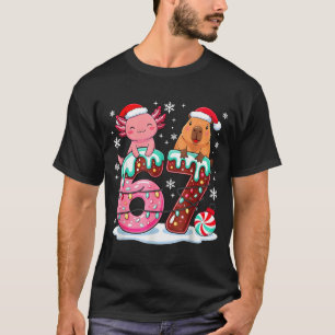 67 Meme Kawaii Axolotl Capybara Christmas Ice Crea T-Shirt