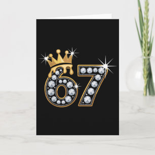 67 Meme Luxury Crown Drip Elegant Royal Six Seven  Card