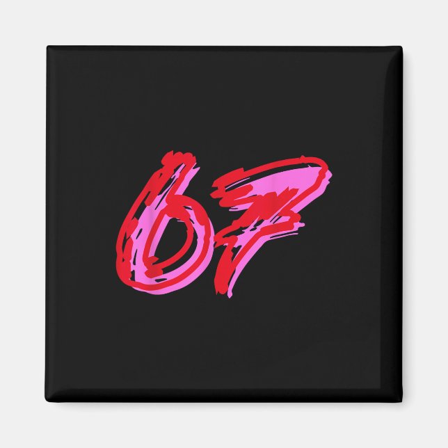 67 Meme  Magnet (Front)