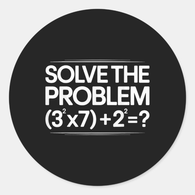 67 Meme Math Funny Six Seven Teacher Brainrot Joke Classic Round Sticker (Front)