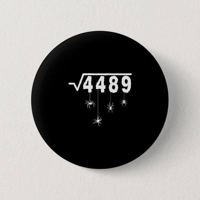67 Meme Math Teacher 6 7 Halloween Spiders Square  2 Inch Round Button (Front)