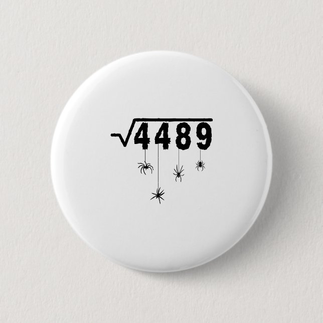 67 Meme Math Teacher 6 7 Halloween Spiders Square  2 Inch Round Button (Front)