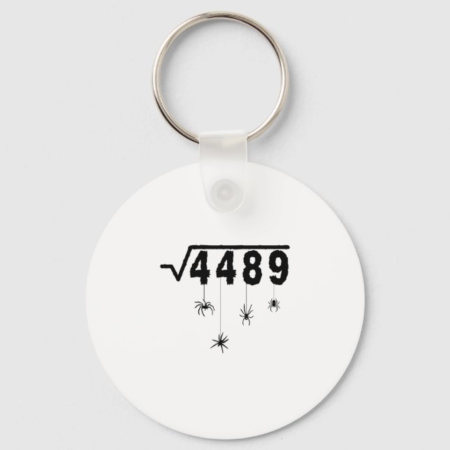 67 Meme Math Teacher 6 7 Halloween Spiders Square  Keychain (Front)