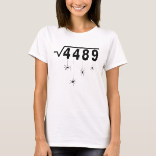 67 Meme Math Teacher 6 7 Halloween Spiders Square  T-Shirt