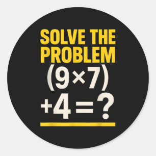 67 Meme Math Teacher Funny School 6-7 Brain Rot Si Classic Round Sticker