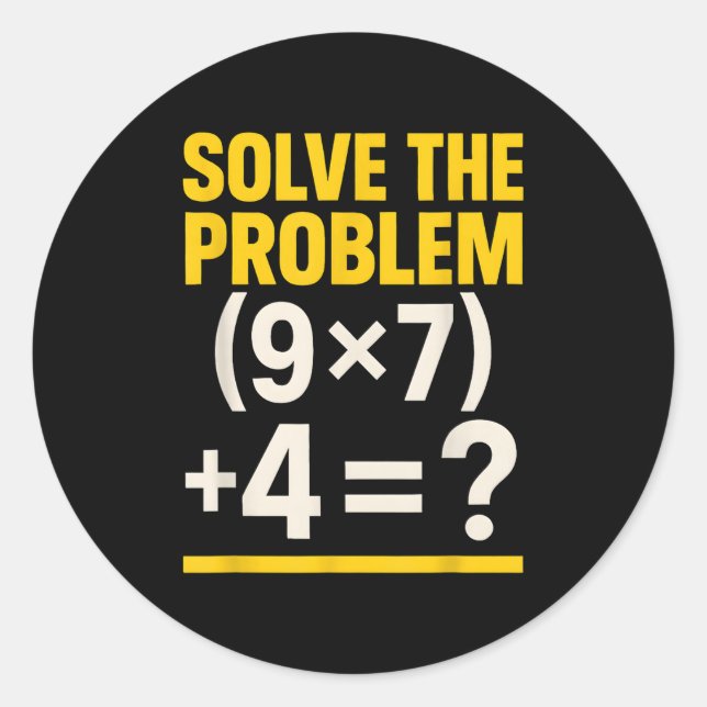 67 Meme Math Teacher Funny School 6-7 Brain Rot Si Classic Round Sticker (Front)