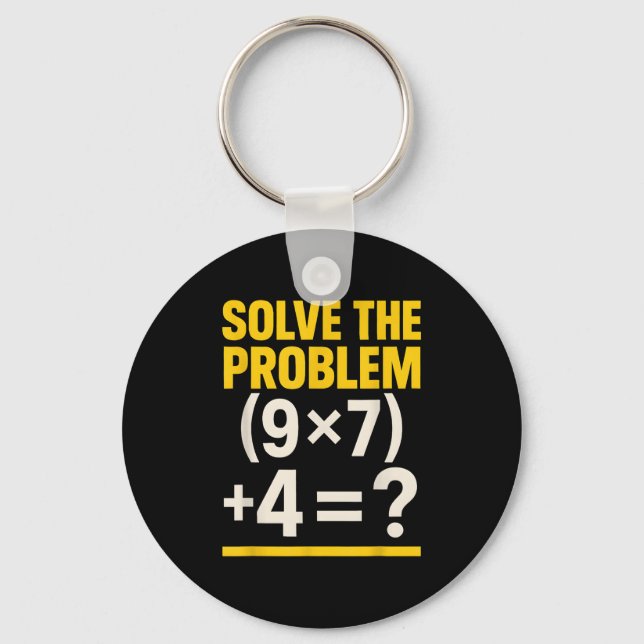 67 Meme Math Teacher Funny School 6-7 Brain Rot Si Keychain (Front)