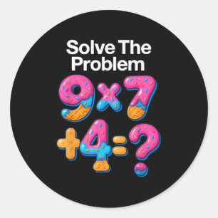 67 Meme Math Teacher Ice Cream Drip 6 7 Brainrot S Classic Round Sticker
