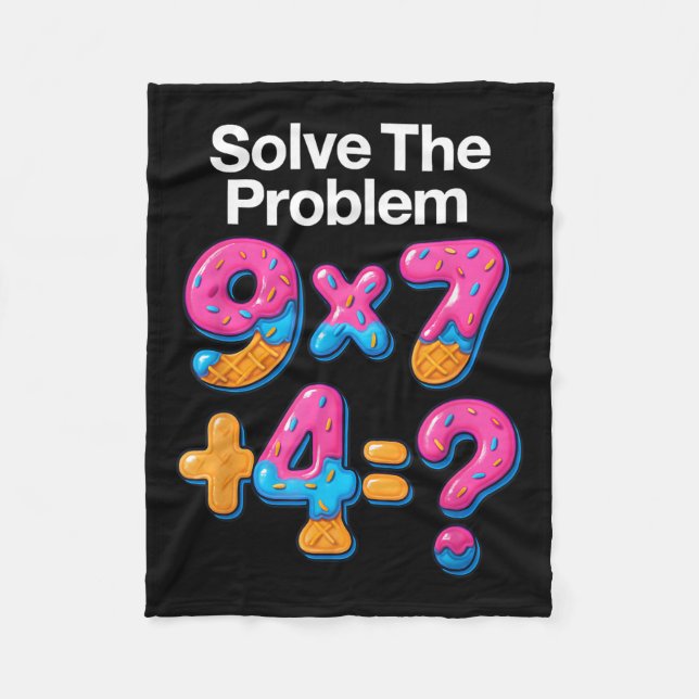 67 Meme Math Teacher Ice Cream Drip 6 7 Brainrot S Fleece Blanket (Front)