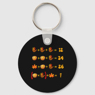 67 Meme Math Thanksgiving Logic Puzzle Keychain