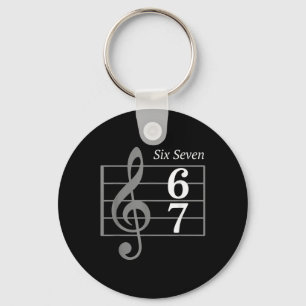 67 Meme Music Slang Musician Six Seven Funny Music Keychain