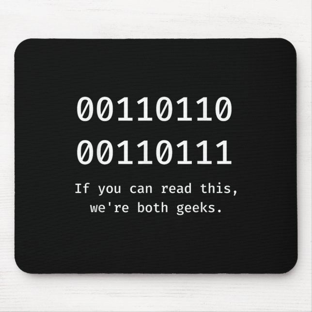 67 Meme Programmer Binary Code Funny Six Seven Pro Mouse Pad (Front)