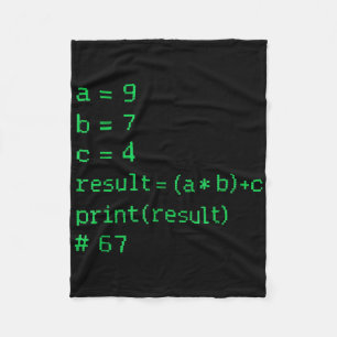 67 Meme Python Code Result Geek Humor Six Seven Pr Fleece Blanket