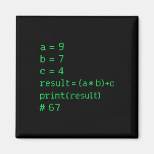 67 Meme Python Code Result Geek Humor Six Seven Pr Magnet