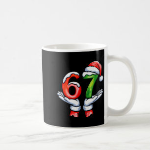 67 Meme Santa Claus Hand Funny Six Seven Christmas Coffee Mug
