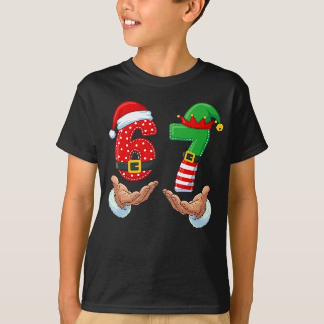 67 Meme Santa's Hands  T-Shirt (Front)
